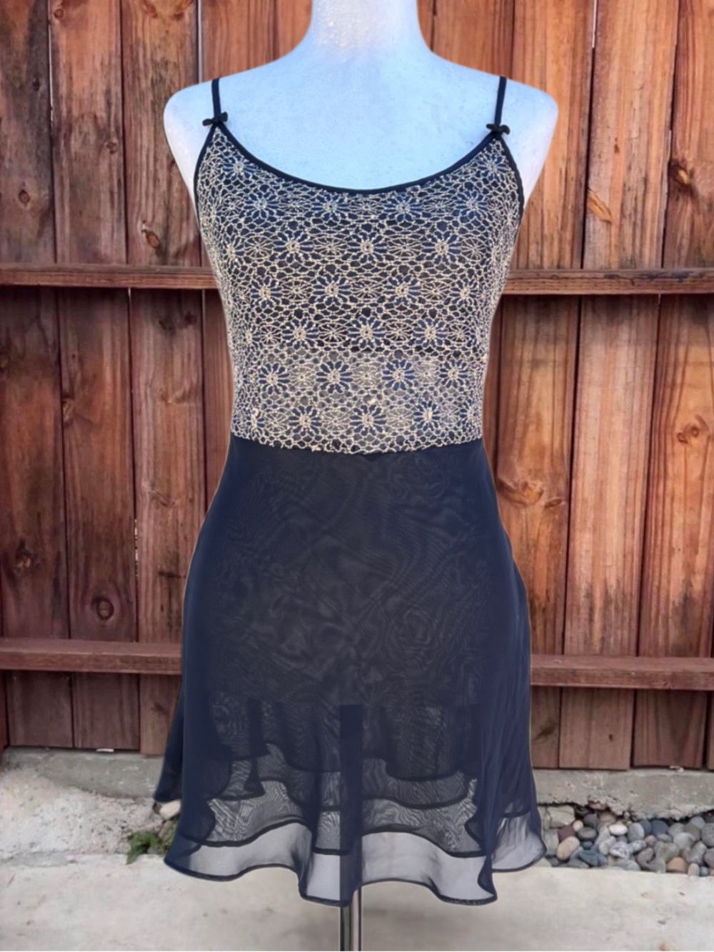 Jones New York Navy crochet Lace top